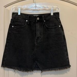 Madewell Black Wash Denim Mini-Skirt EUC